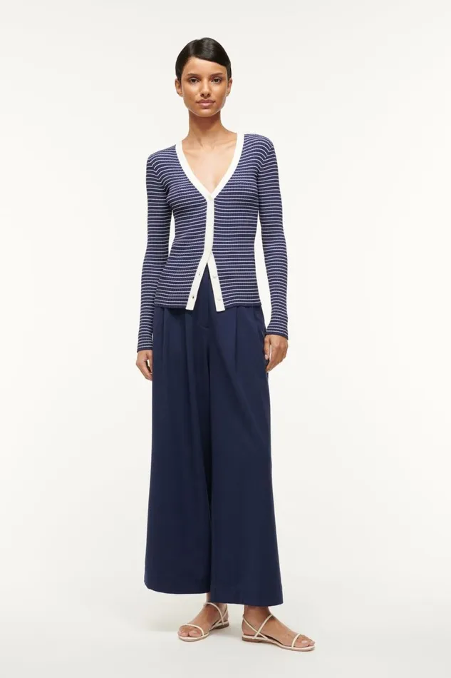 STAUD Sweaters Women STAUD CARGO SWEATER NAVY MICRO STRIPE