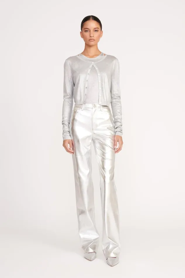 STAUD Sweaters Women STAUD DEANNA CARDIGAN SILVER STAUD Sweaters Women STAUD DEANNA CARDIGAN SILVER
