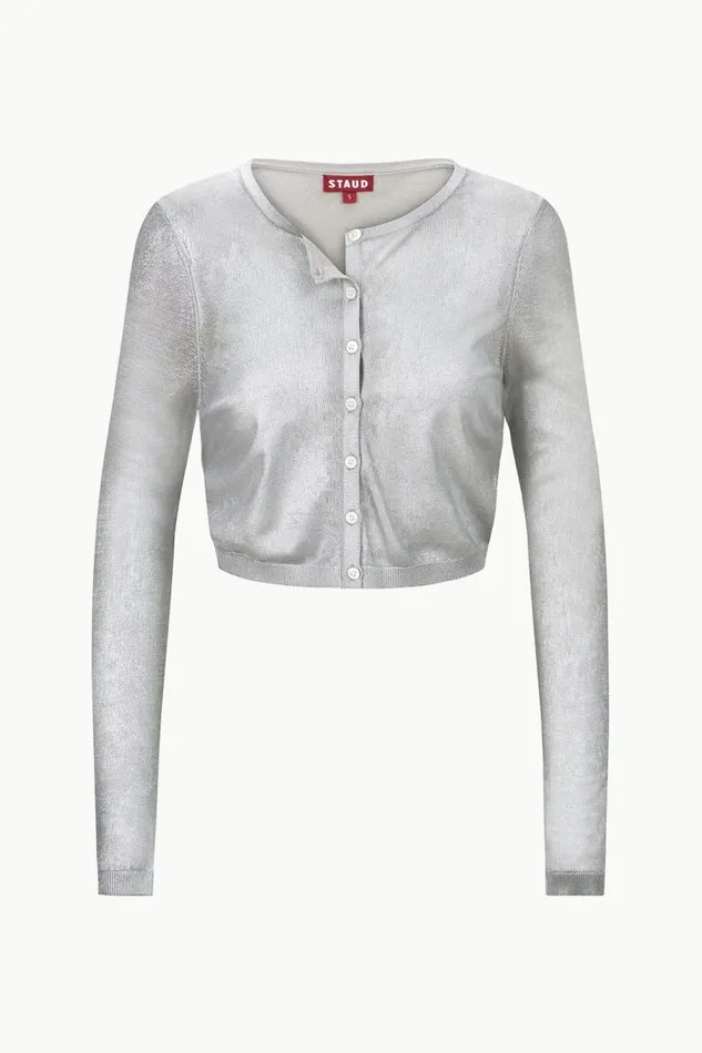 STAUD Sweaters Women STAUD DEANNA CARDIGAN SILVER STAUD Sweaters Women STAUD DEANNA CARDIGAN SILVER