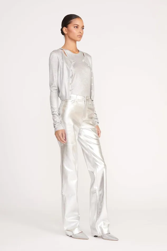 STAUD Sweaters Women STAUD DEANNA CARDIGAN SILVER STAUD Sweaters Women STAUD DEANNA CARDIGAN SILVER