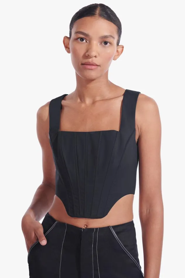 STAUD Tops Women STAUD ALICE TOP BLACK