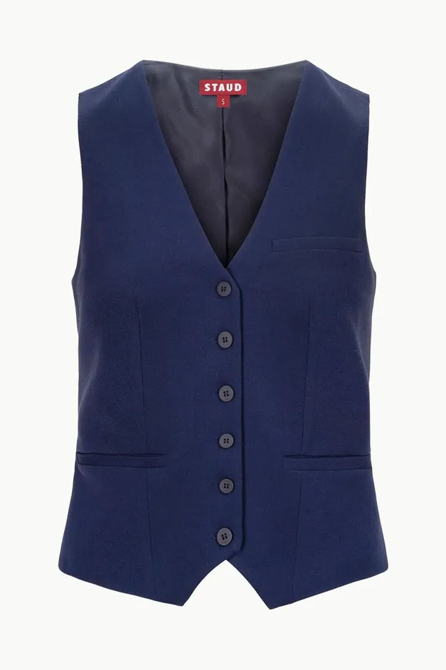 STAUD Tops Women STAUD BRETT VEST NAVY STAUD Tops Women STAUD BRETT VEST NAVY