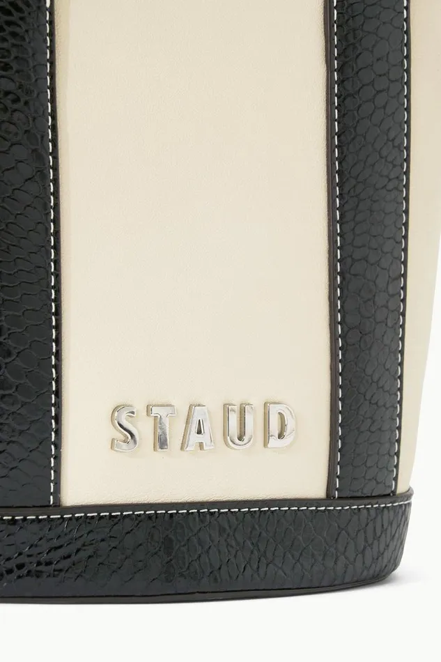 STAUD Totes Women STAUD ALLORA MINI TOTE CREAM BLACK STAUD Totes Women STAUD ALLORA MINI TOTE CREAM BLACK