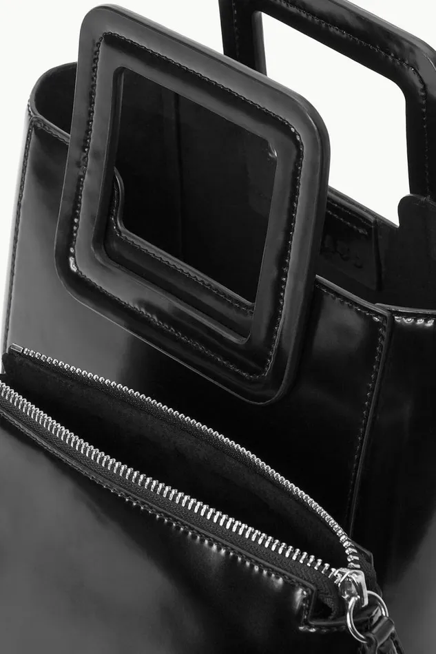 STAUD Totes Women STAUD MINI SHIRLEY LEATHER BAG BLACK STAUD Totes Women STAUD MINI SHIRLEY LEATHER BAG BLACK