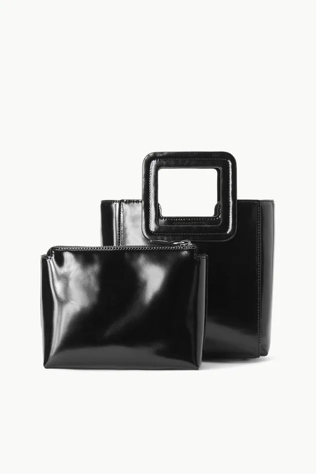 STAUD Totes Women STAUD MINI SHIRLEY LEATHER BAG BLACK STAUD Totes Women STAUD MINI SHIRLEY LEATHER BAG BLACK