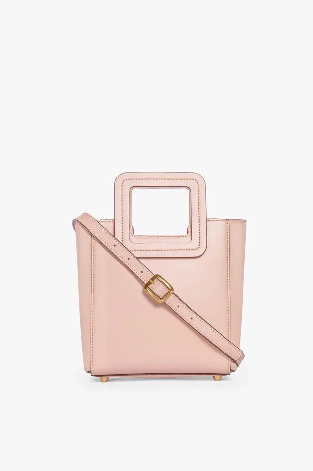 STAUD Totes Women STAUD MINI SHIRLEY LEATHER BAG BLUSH
