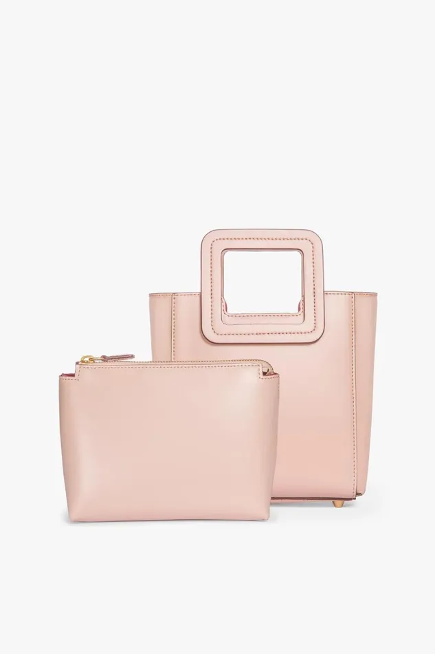STAUD Totes Women STAUD MINI SHIRLEY LEATHER BAG BLUSH STAUD Totes Women STAUD MINI SHIRLEY LEATHER BAG BLUSH