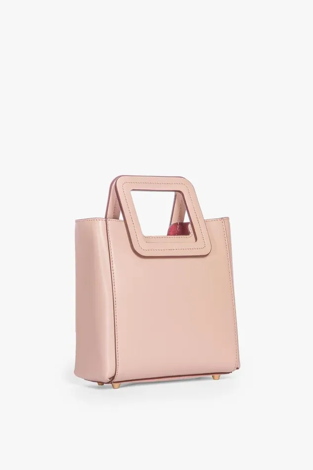STAUD Totes Women STAUD MINI SHIRLEY LEATHER BAG BLUSH STAUD Totes Women STAUD MINI SHIRLEY LEATHER BAG BLUSH