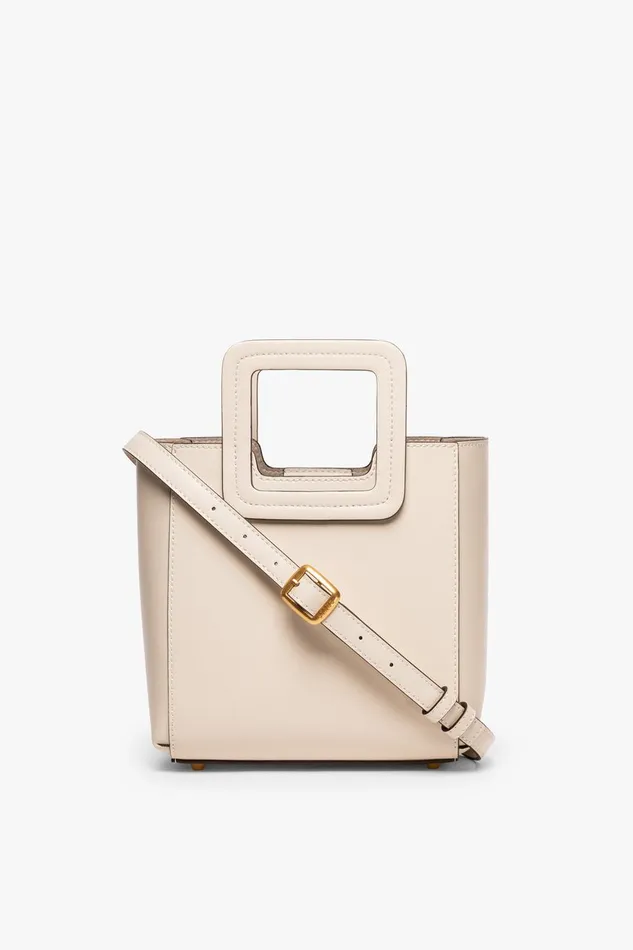 STAUD Totes Women STAUD MINI SHIRLEY LEATHER BAG CREAM STAUD Totes Women STAUD MINI SHIRLEY LEATHER BAG CREAM