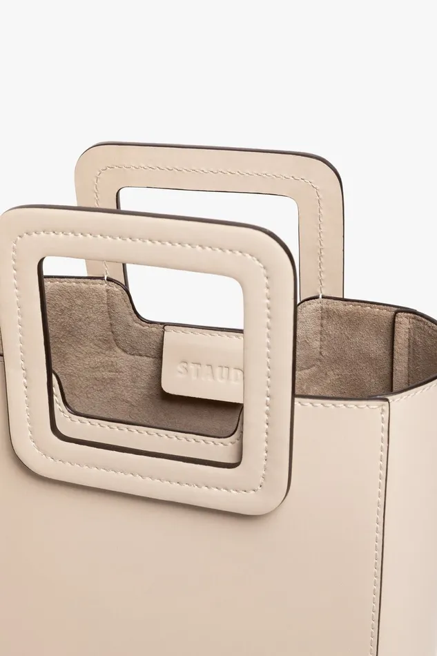 STAUD Totes Women STAUD MINI SHIRLEY LEATHER BAG CREAM STAUD Totes Women STAUD MINI SHIRLEY LEATHER BAG CREAM