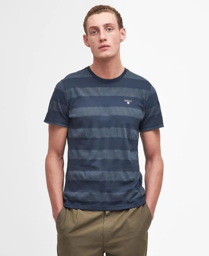 Stenton Striped TShirt Classic White Men Barbour TShirts