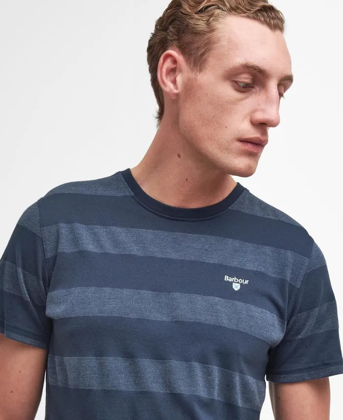 Stenton Striped TShirt Classic White Men Barbour TShirts