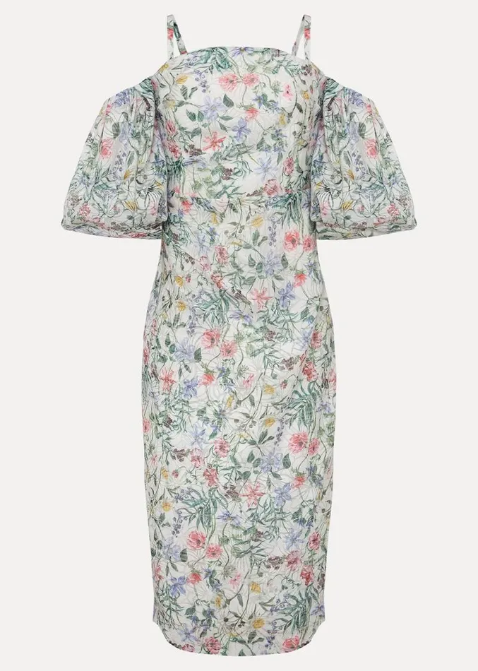Stevie Floral Bodycon Midi Dress Ivorymulti Women Phase Eight Dresses