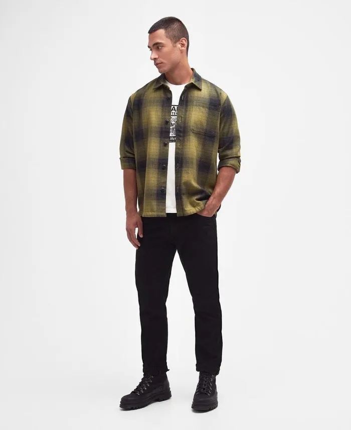 Stoke Overshirt Archive Olive Men Barbour Overshirts