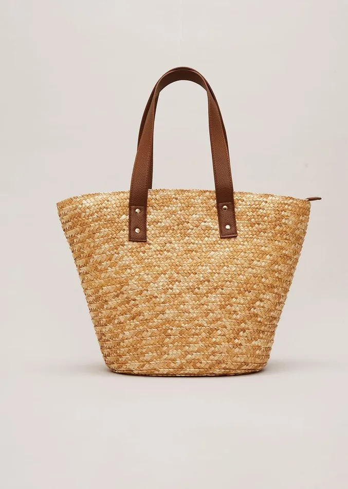 Straw Shoulder Bag Neutral Women Phase Eight Bags and Clutches