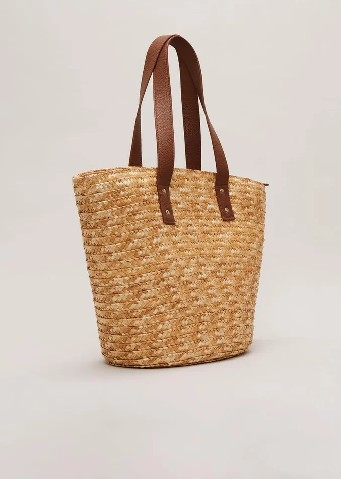 Straw Shoulder Bag Neutral Women Phase Eight Bags and Clutches
