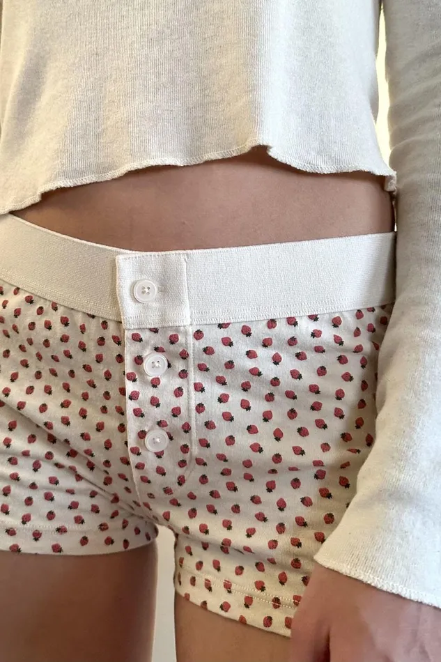 Strawberry Boyshort Underwear Strawberries Women Brandy Melville Intimates