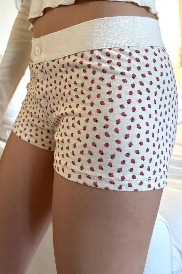 Strawberry Boyshort Underwear Strawberries Women Brandy Melville Intimates