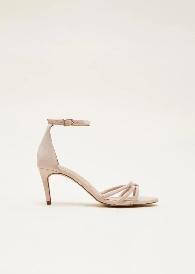 Suede Knotted Barely There Sandal Cameo Women Phase Eight Occasion Shoes