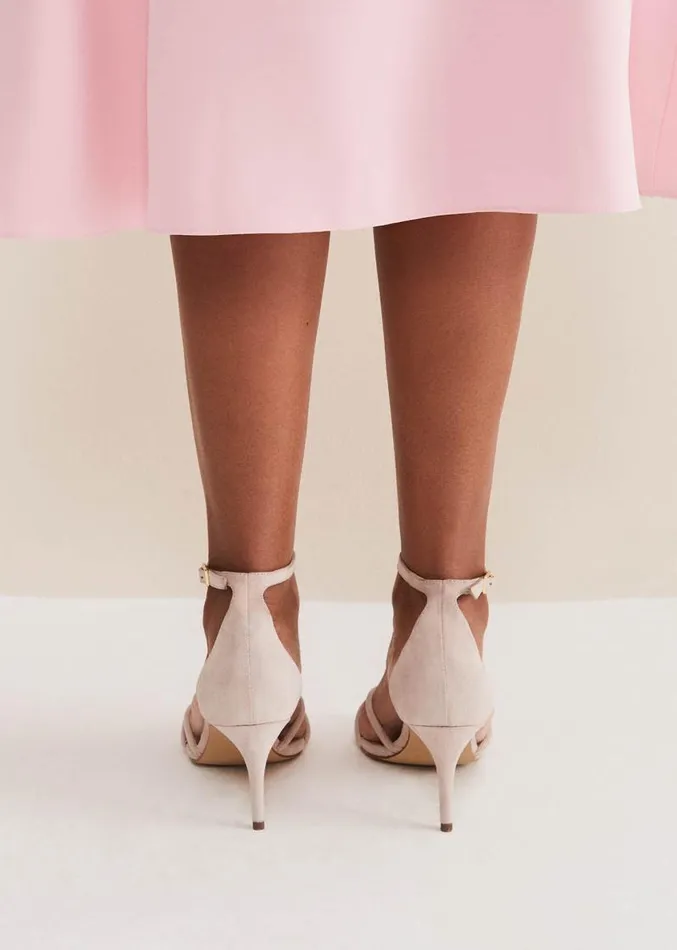 Suede Knotted Barely There Sandal Cameo Women Phase Eight Occasion Shoes