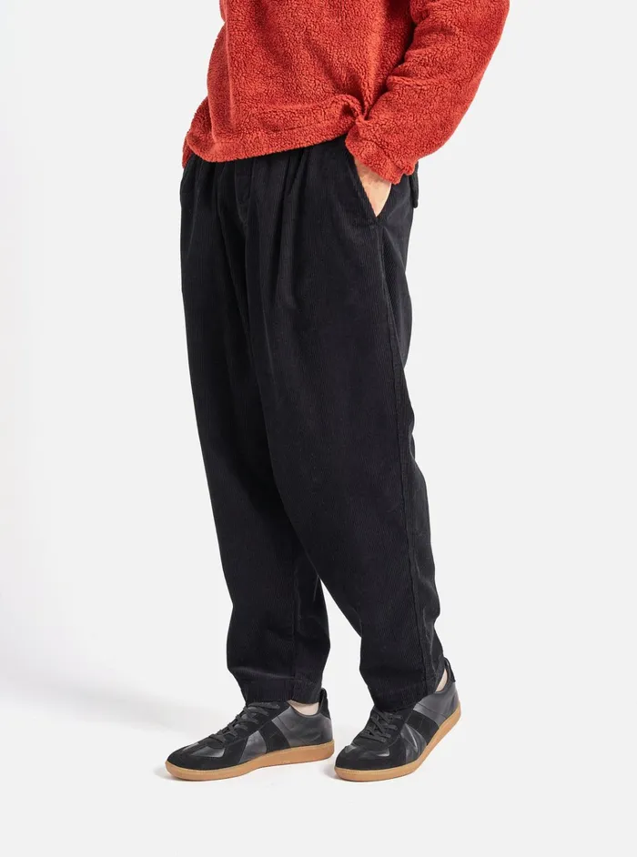 Suiting Men Universal Works Universal Works Pleated Track Pant In Black Cord