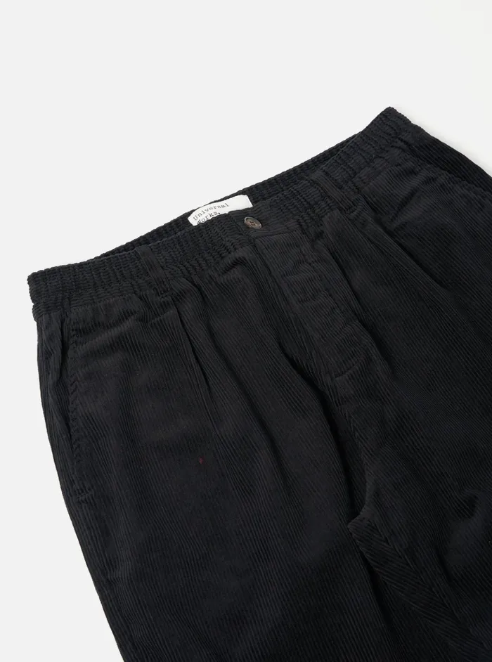 Suiting Men Universal Works Universal Works Pleated Track Pant In Black Cord
