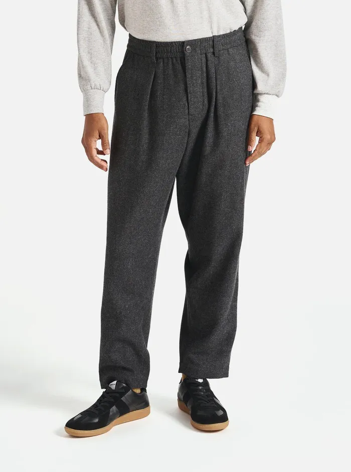 Suiting Men Universal Works Universal Works Pleated Track Pant In Grey Anders Wool Upcycled