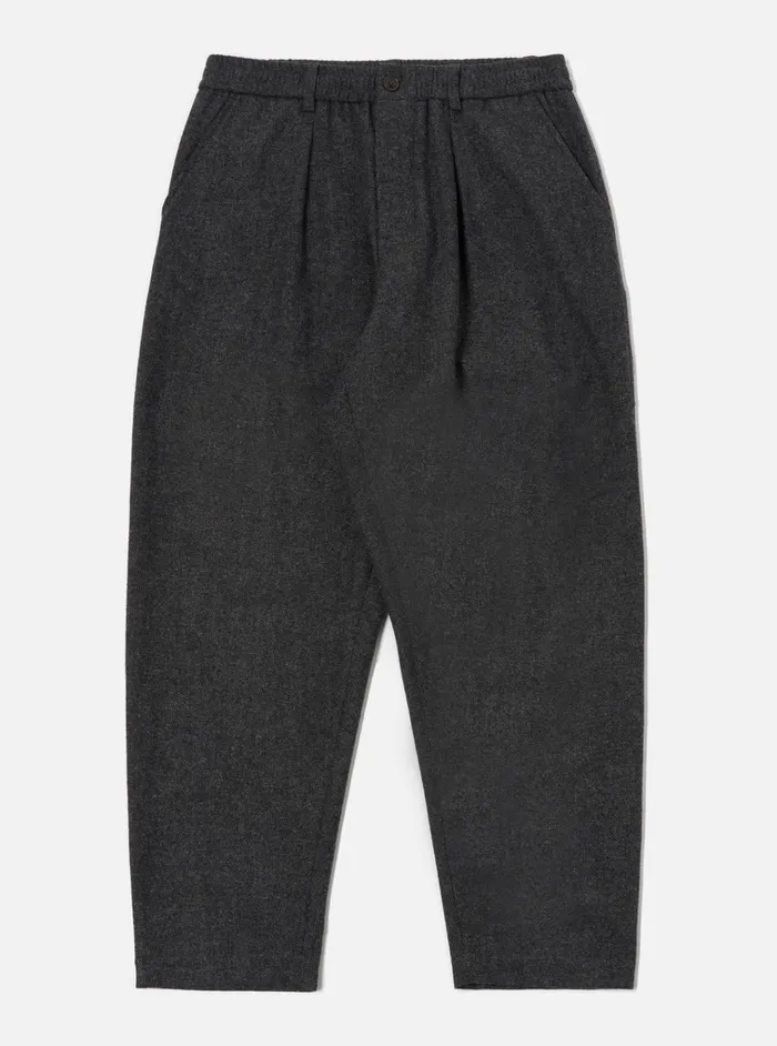 Suiting Men Universal Works Universal Works Pleated Track Pant In Grey Anders Wool Upcycled
