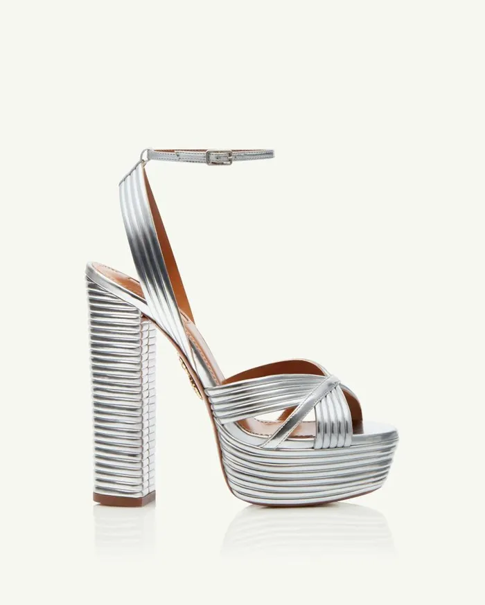 Sundance Plateau 140 Silver Women Aquazzura Platforms Sundance Plateau 140 Silver Women Aquazzura Platforms