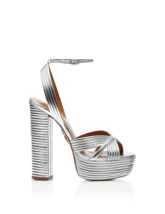 Sundance Plateau 140 Silver Women Aquazzura Platforms Sundance Plateau 140 Silver Women Aquazzura Platforms