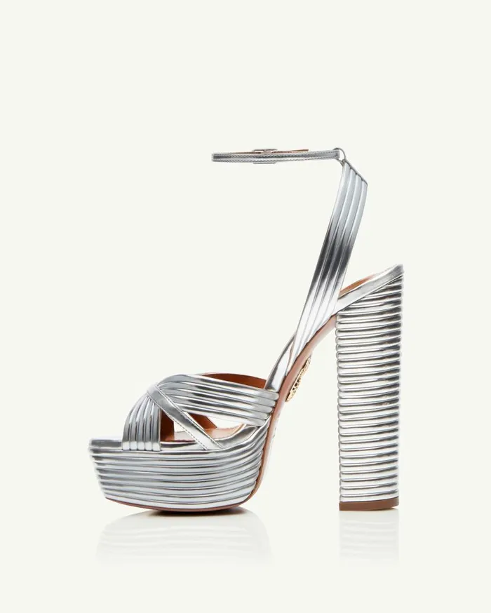 Sundance Plateau 140 Silver Women Aquazzura Platforms Sundance Plateau 140 Silver Women Aquazzura Platforms