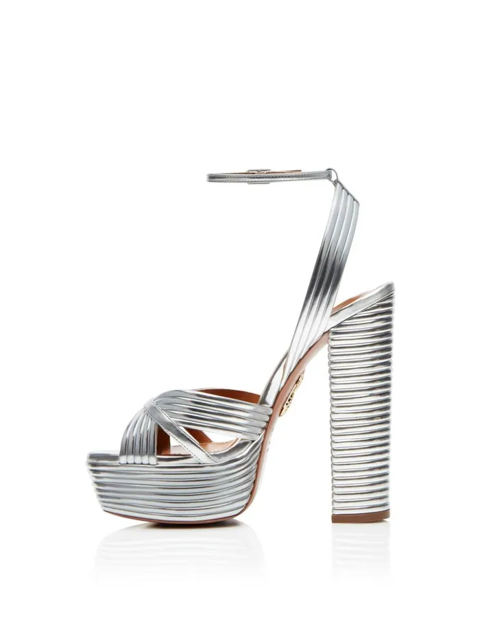 Sundance Plateau 140 Silver Women Aquazzura Platforms Sundance Plateau 140 Silver Women Aquazzura Platforms