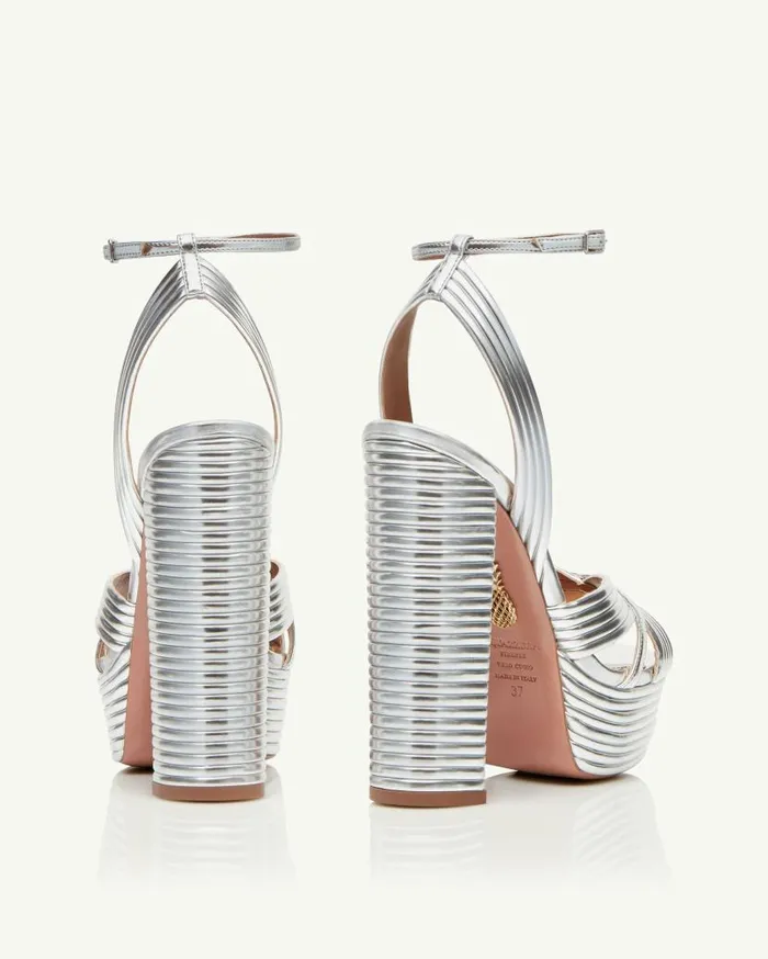 Sundance Plateau 140 Silver Women Aquazzura Platforms Sundance Plateau 140 Silver Women Aquazzura Platforms