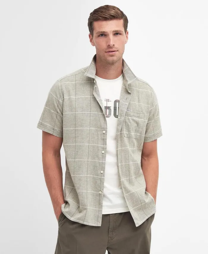 Swaledale Regular Shirt Olive Men Barbour Shirts