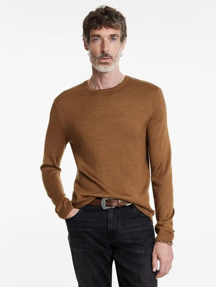 Sweaters Men John Varvatos NOVAS CREW Black