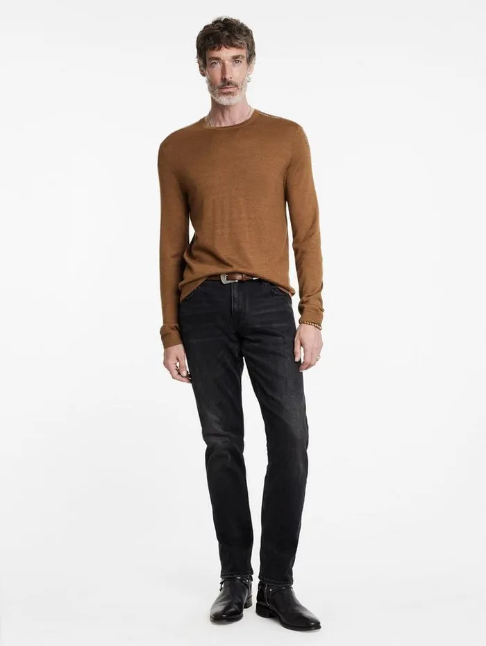 Sweaters Men John Varvatos NOVAS CREW Black