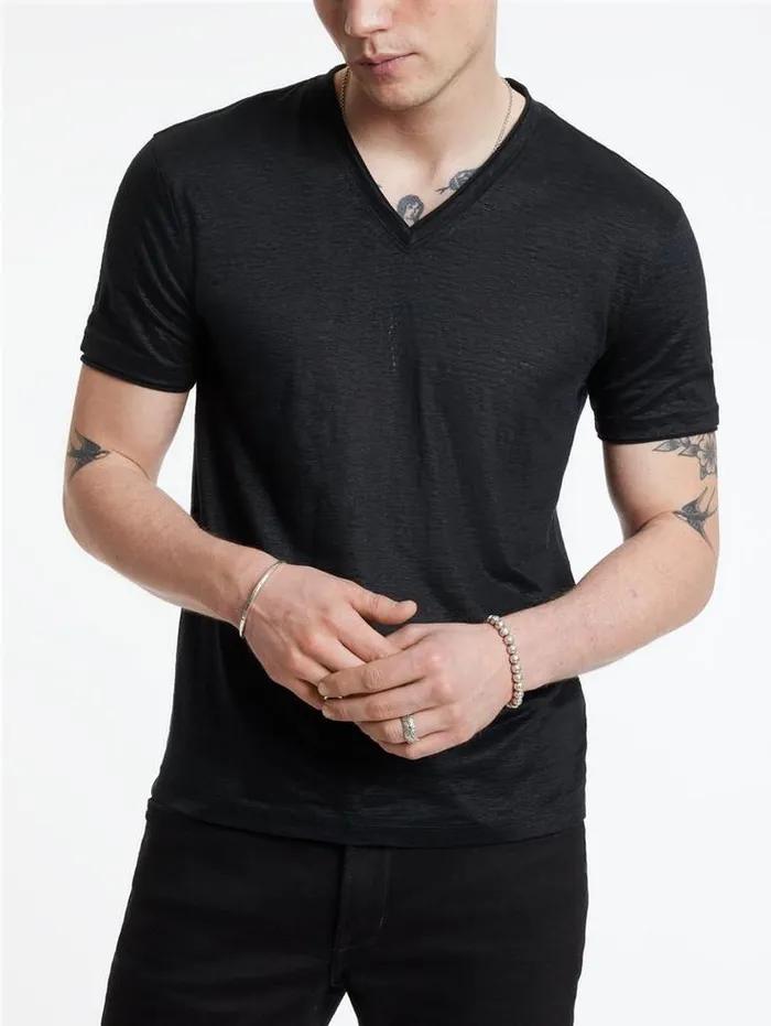 TShirts Men John Varvatos WOOSTER VNECK Black