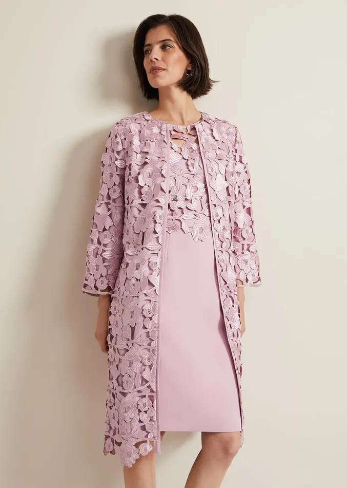 Tallula Lace Coat Pink Women Phase Eight Jackets