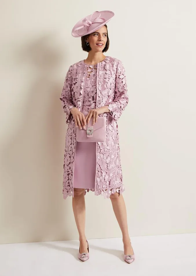 Tallula Lace Coat Pink Women Phase Eight Jackets