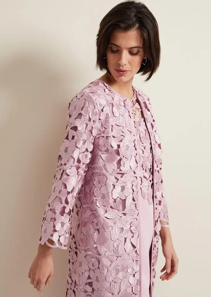 Tallula Lace Coat Pink Women Phase Eight Jackets