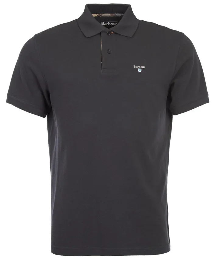 Tartan Pique Polo Shirt Dk Bordeaux Men Barbour Polo Shirts