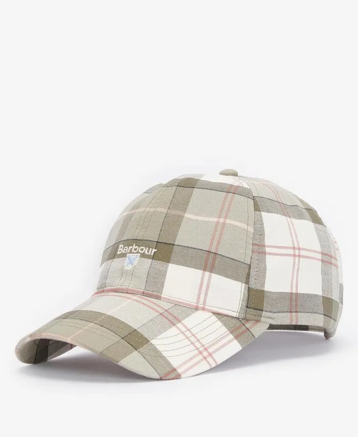 Tartan Sports Cap Glenmore Olive Men Barbour Hats