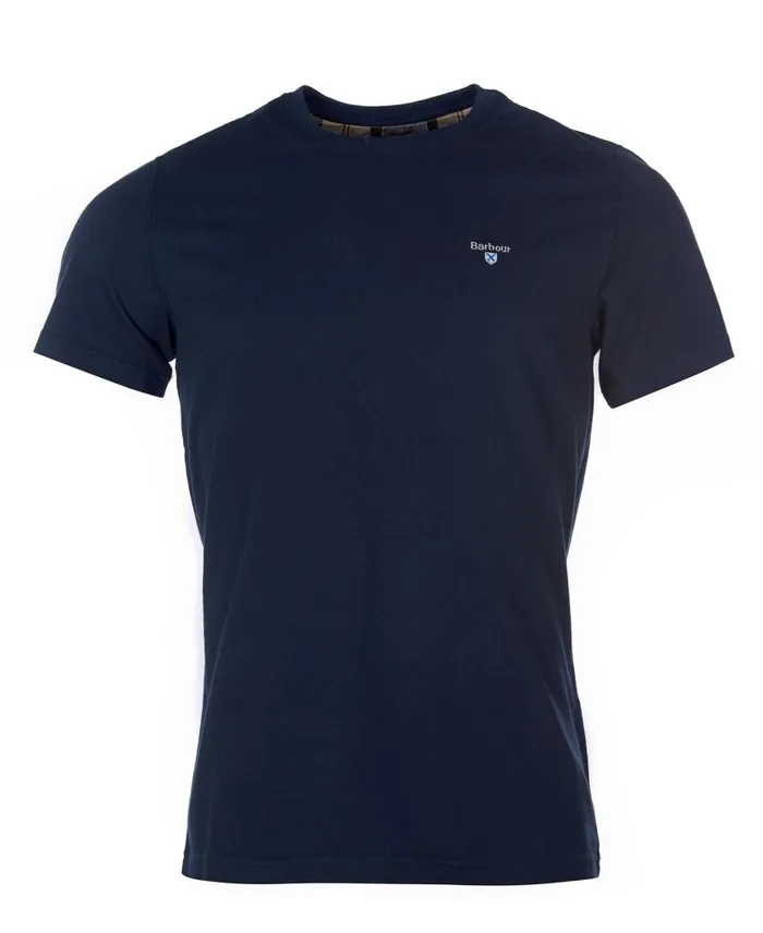 Tartan Sports TShirt White Men Barbour TShirts