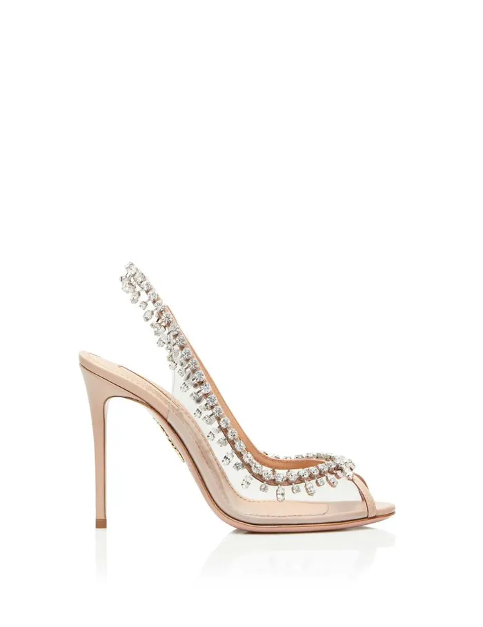 Temptation Crystal Sandal 105 Pink Women Aquazzura Sandals Temptation Crystal Sandal 105 Pink Women Aquazzura Sandals