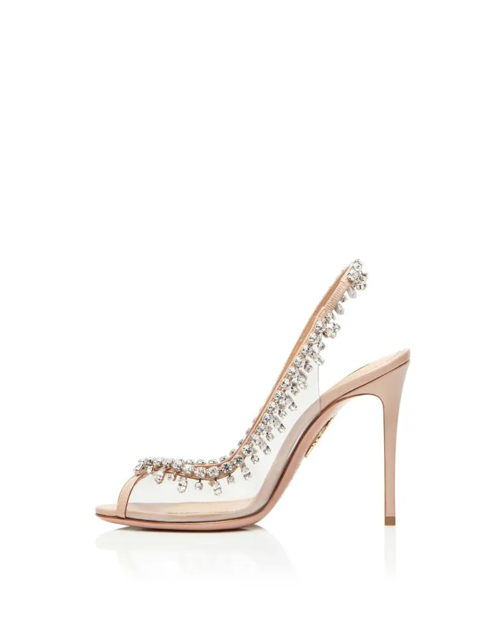 Temptation Crystal Sandal 105 Pink Women Aquazzura Sandals Temptation Crystal Sandal 105 Pink Women Aquazzura Sandals