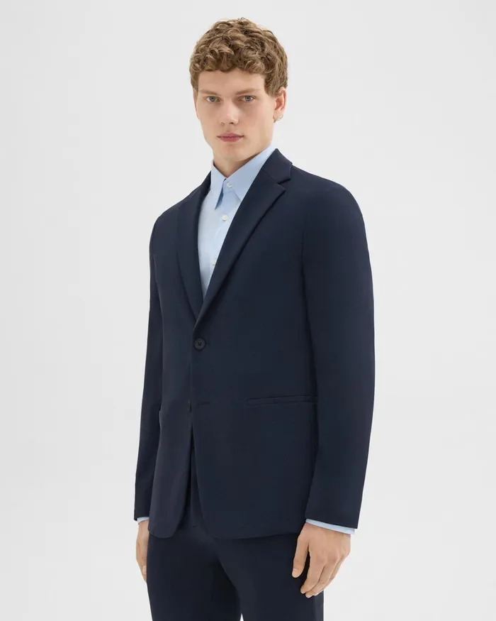 Theory Blazers Jackets Clinton Blazer In Precision Ponte Baltic 8211 Men