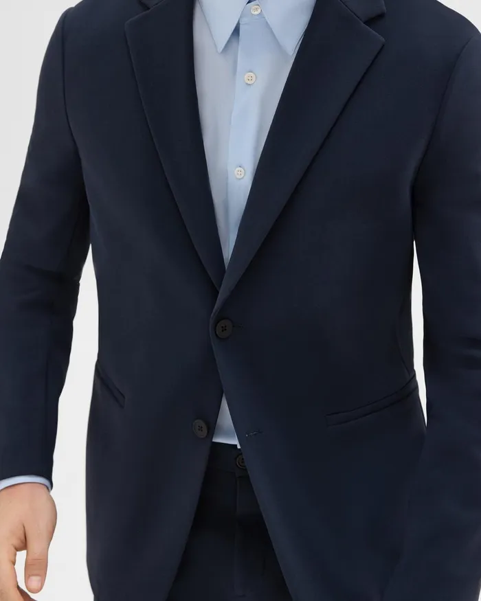 Theory Blazers Jackets Clinton Blazer In Precision Ponte Baltic 8211 Men