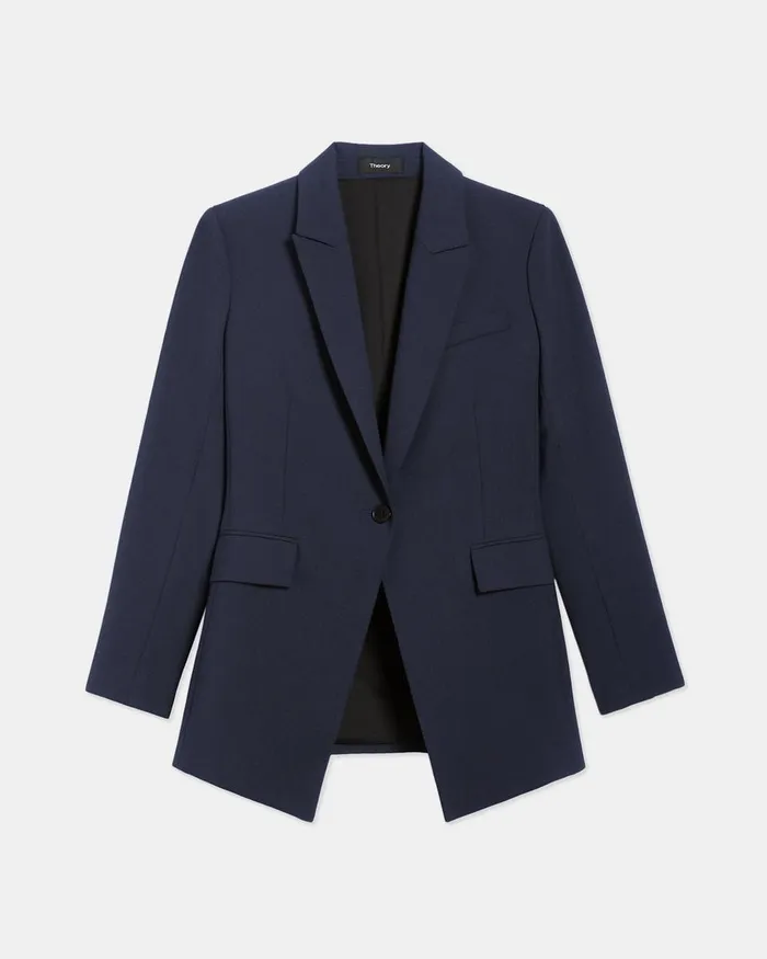 Theory Blazers Jackets Etiennette Blazer In Good Wool Nocturne Navy 8211 Women