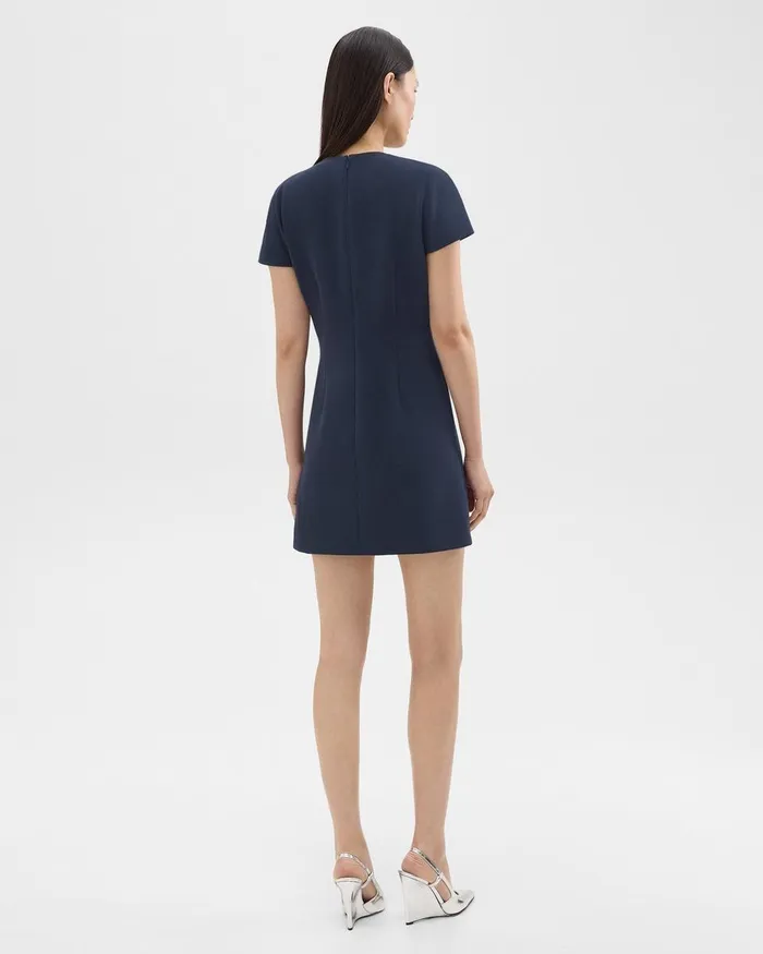 Theory Dresses Dolman Sleeve Mini Dress In Admiral Crepe Nocturne Navy 8211 Women