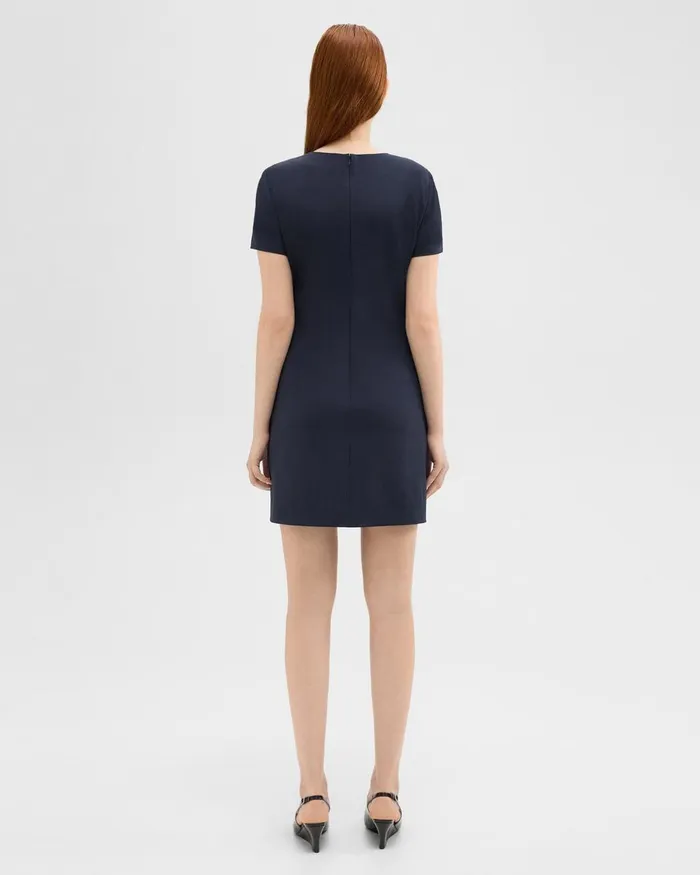 Theory Dresses Sheath Dress In Good Wool Nocturne Navy 8211 Women